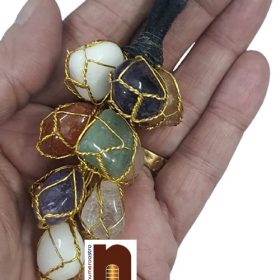 7 Chakra Tumble Stones For Car Hanging & Door Hanging For Chakra & Crystal Healing (1 Pc)
