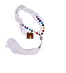 7 Chakra White Agate | Hakik Mala With Agate Beads | Budha Charm Beads For Jaap & Meditation For Men & Women (6 MM)(1 Pc)