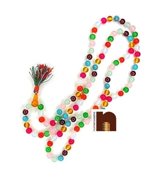 7 Seven Chakra Crystal Beads Mala 8mm wm