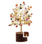 7 Chakra Gemstone Tree for Reiki & Crystal Healing Showpiece (100 Chips) (1 Pc)