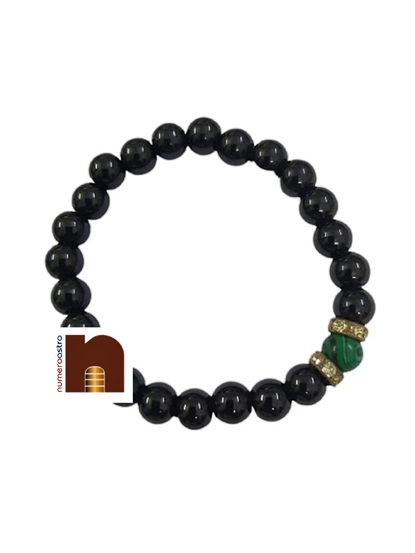 Black Agate Hakik Bracelet With Malachite 2 wm