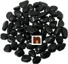 Original & Natural Black Obsidian Tumble Stones | Chakra Healing Stones (100 Grams Approx) (1.5-2 Cms Approx)