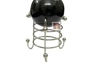 Black Tourmaline Ball | Sphere Ball | Crystal Ball for Reiki & Crystal Healing (100-150 Grams Approx) (1 Pc)