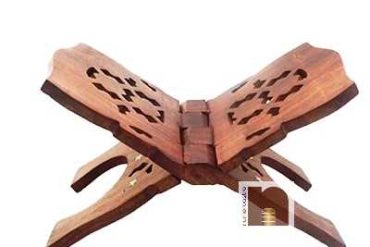 Wooden Book Reading Stand | Rehal for Holy Books Reading (13 Inches Approx) (1 Pc)