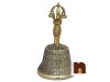 Brass Singing Tibetan Bell With Dorje Handle For Puja, Meditation & Spiritual Healing (13 Cms Approx) (1 Pc)