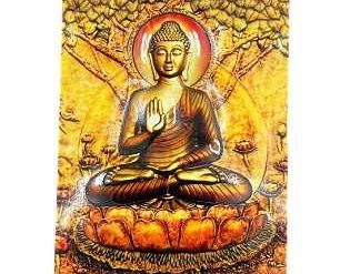 3D Magnetic Sticker | Lord Buddha Maditating in Polyresin for Home Decoration | Fridge Etc (9.5 Cms) (1 Pc)