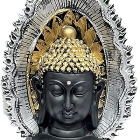 Lord Buddha Face | Head Idol | Buddha Statue Showpiece in Polyresin (23 Cms) (1 Pc)