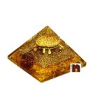 Orgone Pyramid with Turtle | Kachua & Citrine Stones for Meditation & Healing (1 Pc)