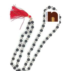 Crystal & Lava Beads Mala Hand Knotted Mala For Men & Women (1 Pc)