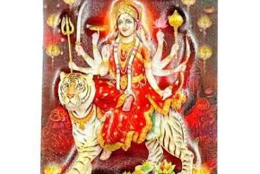3D Magnetic Sticker | Goddess Durga in Polyresin for Home Decoration | Fridge Etc (9.5 Cms) (1 Pc)