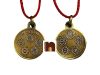 Shri Dus Mahavidya Yantra Locket | Pendant In Pure Brass (Oxidized Finish) (7 Grams Approx) (1 Pc)
