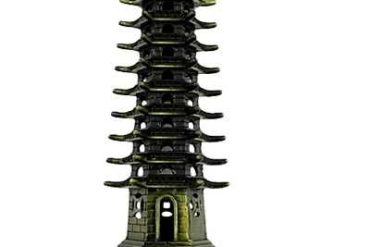 Feng Shui Educational Tower in Metal (Metallic Green Colour) (9 Layer) (1 Pc)