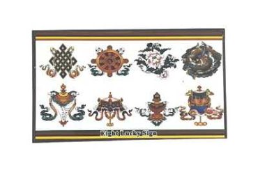 Magnetic Sticker in Rubber for Home Decoration | Fridge Etc (Eight Lucky Sign) (9 Cms) (1 Pc)