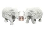 Elephant Showpiece in Polyresin for Home Decor (14 Cms) (1 Pair)