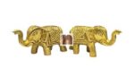 Elephant Showpiece in Pure Brass for Home Decor (Small) (1 Pair)