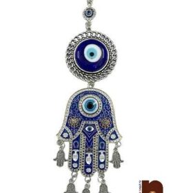 Evil Eye Hanging | Hamsa Hand Evil Eye Hanging for Home Protection & Good Luck (21 Cms) (1 Pc)