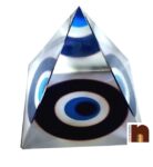 Vastu | Feng Shui Crystal Evil Eye Pyramid for Vastu Correction & Spiritual Healing (4 Cms) (1 Pc)
