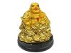 Feng Shui Laughing Buddha | Buddha Sitting On Coins with Ingot in Hand Showpiece (6 Cms) (1 Pc)