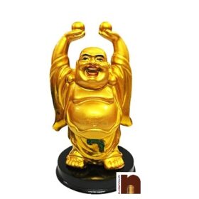 Feng Shui Laughing Buddha | Happy Man with Wealth Balls in Both Hands (Height 12 Cms) (1 Pc)