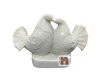 Feng Shui Love Birds | Mandarin Ducks Showpiece in Polyresin (White) (1 Pc)