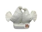 Feng Shui Love Birds | Mandarin Ducks Showpiece in Polyresin (White) (1 Pc)