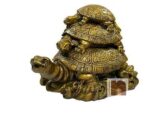 Feng Shui Triple Tortoise Family Showpiece in Polyresin (10 Cms) (1 Pc)