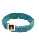 Turquoise | Firoza Gemstone Bracelet For Men & Women (Stretchable) (Big Beads) (1 Pc)