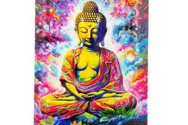 3D Magnetic Sticker | Maditating Lord Buddha in Polyresin for Home Decoration | Fridge Etc (9.5 Cms) (1 Pc)