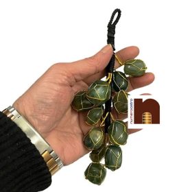 Green Aventurine Tumble Stones for Car Hanging & Door Hanging for Chakra & Crystal Healing (1 Pc)