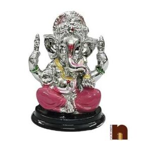Lord Ganesha Idol | Ganesh Ji Idol Silver Plated in Resin (6 Cms) (1 Pc)
