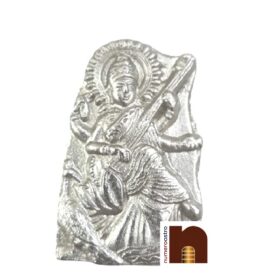 Goddess Saraswati Idol In Parad | Mercury For Puja ( 100-110 Grams Approx) (1 Pc)