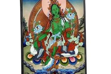 Magnetic Sticker in Rubber for Home Decoration | Fridge Etc (Green Tara) (9 Cms) (1 Pc)