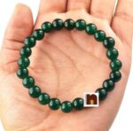 Green Agate | Hakik Stretchable Bracelet For Men & Women (8 MM Beads) (1 Pc)