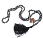 Hematite Mala | Necklace For Men & Women (Hand Knotted) (8 MM Beads) (1 Pc)