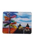 Magnetic Sticker in MDF Wood for Home Decoration | Fridge Etc (Leh Laddakh Bike Tour) (9 Cms) (1 Pc)