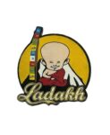 Magnetic Sticker | Ladakh in MDF Wood for Home Decoration | Fridge Etc (8.5 Cms) (1 Pc)