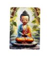 3D Magnetic Sticker | Maditating Young Lord Buddha in Polyresin for Home Decoration | Fridge Etc (9.5 Cms) (1 Pc)