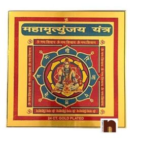 Shri Mahamrityunjay Yantra in Metal (Colour Yantra) (6 Inch) (1 Pc)