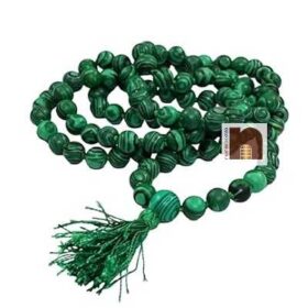 Malachite Mala | Necklace For Men & Women (Hand Knotted) (8 MM Beads) (1 Pc)