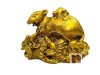 Feng Shui Mongoose On Wealth Ingots Showpiece in Polyresin (8 Cms) (1 Pc)