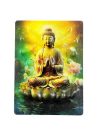 3D Magnetic Sticker | Lord Buddha Maditating On Flower in Polyresin for Home Decoration | Fridge Etc (9.5 Cms) (1 Pc)