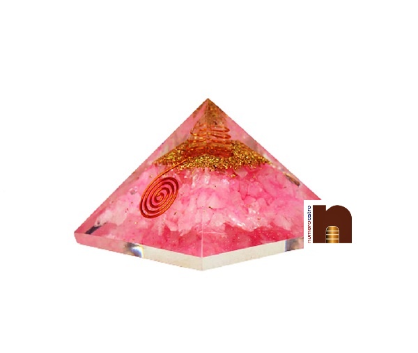 Orgone Pyramid with Rose Quartz 2 wm