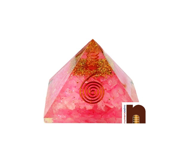 Orgone Pyramid with Rose Quartz 3 wm