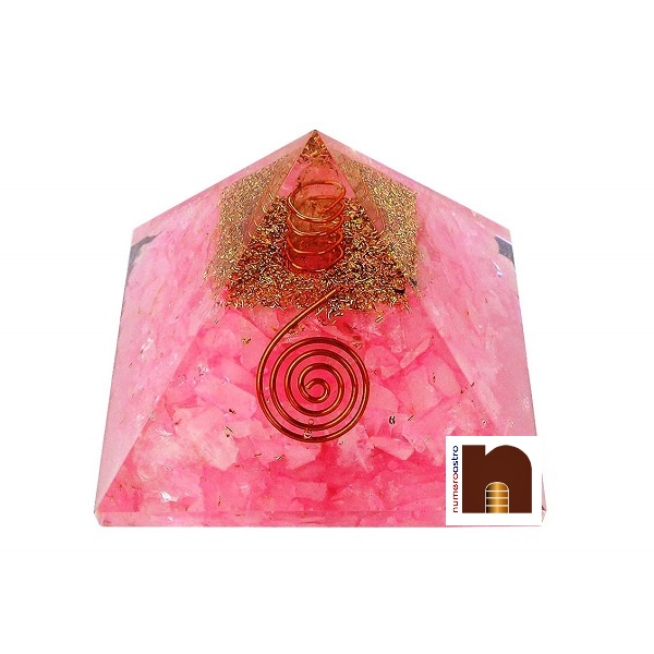 Orgone Pyramid with Rose Quartz wm