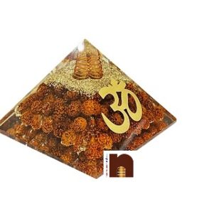 Orgone Pyramid | Energy Generator & Rudraksha Beads (1 Pc)