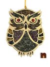 Owl Wall Hanging in MDF Wood & Stones for Good Luck (12 Cms) (1 Pc)