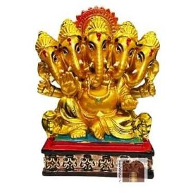 Panchmukhi Ganesh Ji | Lord Ganesha Idol in Polyresin (10 Cms) (1 Pc)