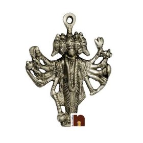 Panchmukhi Hanuman Ji Idol in Panchdhatu Wall Hanging - (12 cm) (1 Pc)