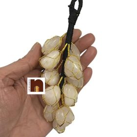 Rose Quartz Tumble Stones for Car Hanging & Door Hanging for Chakra & Crystal Healing (1 Pc)