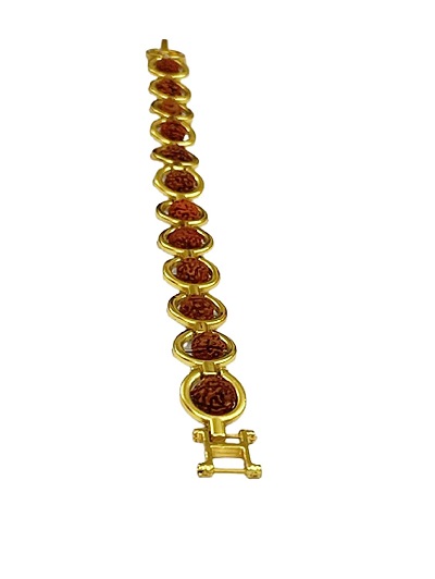 Rudraksha Bracelet In Designer Gold6
